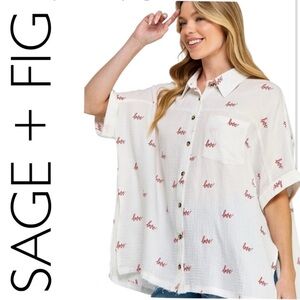 SAGE + FIG NWT TOP